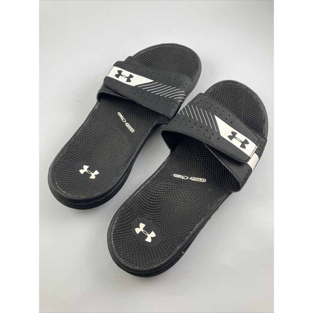 Under Armour Size 11 Black Synthetic Men Slides - 4D Foam Comfort